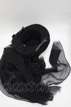 画像4: Hoshibako Works / 真夜中の囁きシルクハット  黒 S-26-04-04-048-LO-AC-HR-ZS
