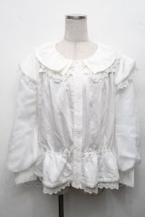 Hoshibako Works / フェリ・ドウ・ロンド タッセルリボンブラウス  白 S-26-04-04-051-LO-BL-HR-ZS