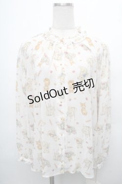 画像1: yukiemon / テキスタイルブラウス 3L オフ S-26-04-04-052-0-TO-AS-ZS