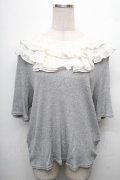 Franche Lippee / フリルカットソー  グレー S-26-04-04-054-LO-TO-AS-ZS