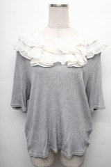 Franche Lippee / フリルカットソー  グレー S-26-04-04-054-LO-TO-AS-ZS