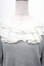 画像3: Franche Lippee / フリルカットソー  グレー S-26-04-04-054-LO-TO-AS-ZS (3)