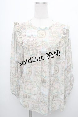 画像1: yukiemon / スーちゃんグラムブラウス  ピンク S-26-04-04-055-0-TO-AS-ZS