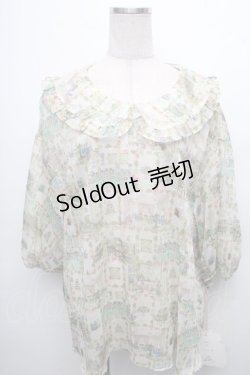 画像1: yukiemon / テキスタイルブラウス 3L オフ S-26-04-04-056-0-TO-AS-ZS