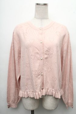 画像1: m petit by misako / TT*AOKリボンツキカーディガン 3L ピンク S-26-04-04-057-LO-TO-HR-ZS