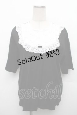 画像1: yukiemon / リブカットソー  黒ｘ白 S-26-04-04-058-0-TO-AS-ZS