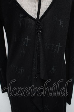 画像4: PUNK RAVE / クロスプリントカットソー  黒 S-26-04-04-059-PU-TO-HR-ZS