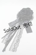 GOTH / 薔薇ブローチ  黒 S-26-04-04-008-GO-AC-HR-ZS