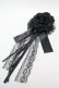 画像1: GOTH / 薔薇ブローチ  黒 S-26-04-04-008-GO-AC-HR-ZS (1)