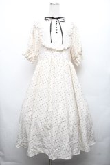 m petit by misako / 梨地水玉切り替えワンピース 3L アイボリー S-26-04-04-060-LO-OP-HR-ZS