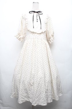 画像1: m petit by misako / 梨地水玉切り替えワンピース 3L アイボリー S-26-04-04-060-LO-OP-HR-ZS