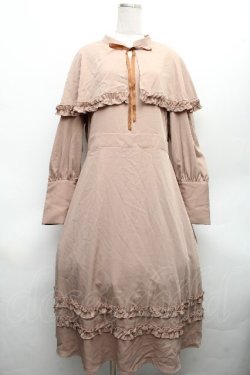 画像1: FLC / MINA*ケープワンピース 3L ベージュ S-26-04-04-062-LO-OP-HR-ZS