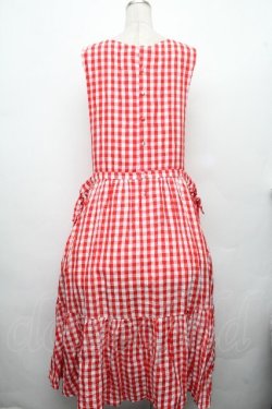 画像2: yukiemon / ギンガムワンピース  赤ｘ白 S-26-04-04-065-0-OP-AS-ZS