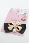 m petit by misako / AMPLリボンブローチ  黒 S-26-04-04-009-LO-AC-HR-ZS