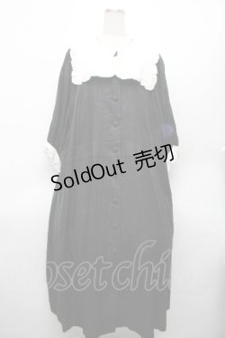 画像1: yukiemon / 襟付きワンピース 3L 黒 S-26-04-04-067-0-OP-AS-ZS