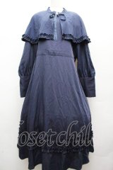 FLC / MINA*ケープワンピース 3L 紺 S-26-04-04-068-LO-OP-HR-ZS