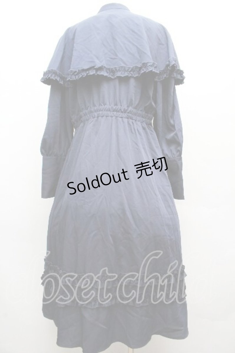画像2: FLC / MINA*ケープワンピース 3L 紺 S-26-04-04-068-LO-OP-HR-ZS (2)