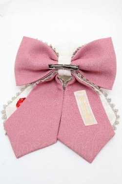 画像2: metamorphose / 風花のゆきうさぎリボンクリップ  ピンク S-26-04-04-010-ME-AC-HR-ZS