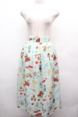 yukiemon / テキスタイルスカート 3L サックス S-26-04-04-072-0-SK-AS-ZS