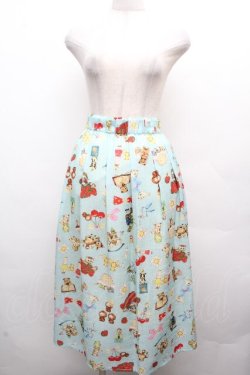 画像1: yukiemon / テキスタイルスカート 3L サックス S-26-04-04-072-0-SK-AS-ZS