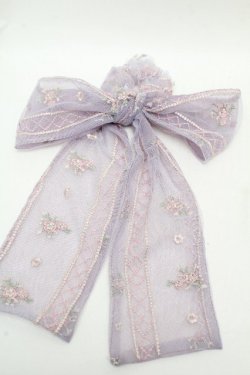 画像1: LOLITA / チュールリボンシュシュ  ラベンダー S-26-04-04-011-LO-AC-HR-ZS