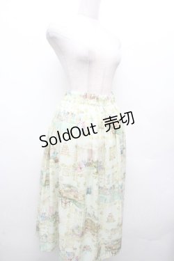 画像3: yukiemon / ゆきえもんちで朝食をテキスタイルふんわりスカート 3L ミントグリーン S-26-04-04-074-0-SK-AS-ZS