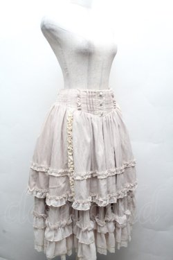 画像3: Hoshibako Works / オースティン ストライプ柄レースフリルスカート  ベージュ S-26-04-04-080-LO-SK-HR-ZS