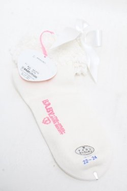 画像2: BABY,THE STARS SHINE BRIGHT / トーションレースクルー丈ソックス  白 S-26-04-04-015-BA-ZA-HR-ZS