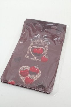 画像1: BABY,THE STARS SHINE BRIGHT / Strawberry Loves Chocolate柄オーバーニーソックス  ブラウン S-26-04-04-017-BA-ZA-AS-ZS
