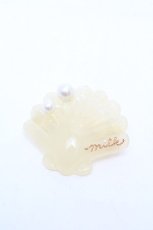画像1: MILK / シェルバレッタ  オフ S-26-04-04-002-ML-AC-AS-ZS (1)