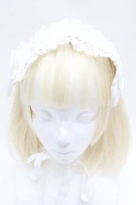画像2: BABY,THE STARS SHINE BRIGHT / はしごレースのスピンドールヘッドドレス  白 S-26-04-04-021-BA-AC-HR-ZS (2)
