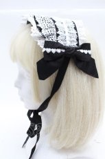 画像2: BABY,THE STARS SHINE BRIGHT / Creamy Ribbonヘッドドレス  黒ｘ白 S-26-04-04-025-BA-AC-HR-ZS (2)