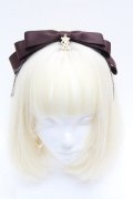 ALICE and the PIRATES / サテンリボンのまんなかリボンカチューシャ  ブラウン S-26-04-04-036-PA-AC-AS-ZS