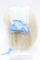 画像2: BABY,THE STARS SHINE BRIGHT / プリンセスドロップヘッドドレス  サックス S-26-04-04-039-BA-AC-AS-ZS (2)
