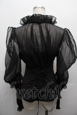 画像2: Hoshibako Works / ミッドナイトスター　オフショルダーブラウス  黒 S-26-04-05-035-LO-BL-HR-ZS