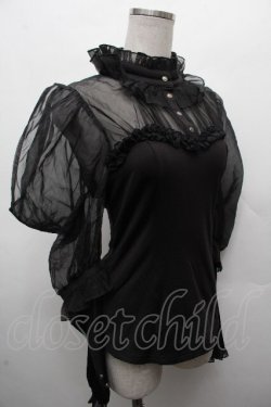 画像3: Hoshibako Works / ミッドナイトスター　オフショルダーブラウス  黒 S-26-04-05-035-LO-BL-HR-ZS