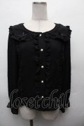 evelyn / フリルブラウス  黒 S-26-04-05-036-LO-BL-AS-ZS