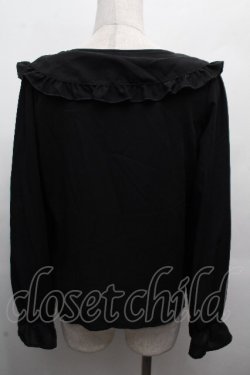 画像2: evelyn / フリルブラウス  黒 S-26-04-05-036-LO-BL-AS-ZS