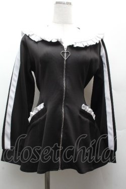 画像1: DearMyLove / セーラージャージデザインセットアップ  黒 S-26-04-05-037-EL-OP-HR-ZS