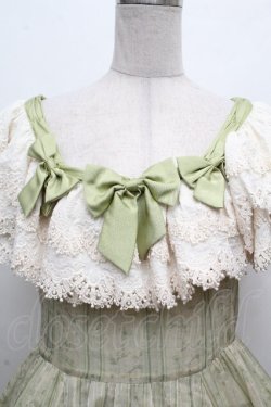 画像4: Hoshibako Works / 避暑地の午後 フリルシフォンワンピース  グリーン S-26-04-05-052-LO-OP-HR-ZS