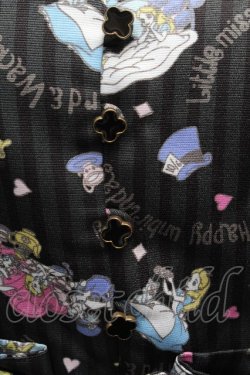 画像5: Honey Bunch / アリス総柄ワンピース  黒 S-26-04-05-058-LO-OP-AS-ZS