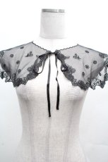 画像1: Franche Lippee / レース付け襟  黒 S-26-04-05-015-LO-ZA-AS-ZS (1)