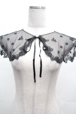 画像1: Franche Lippee / レース付け襟  黒 S-26-04-05-015-LO-ZA-AS-ZS