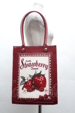 画像1: LOLITA / いちごキティスタンプハンドバッグ  赤 S-26-04-05-017-LO-BG-HR-ZS