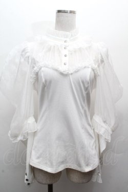 画像1: Hoshibako Works / ミッドナイトスター　オフショルダーブラウス  白 S-26-04-05-026-LO-BL-HR-ZS