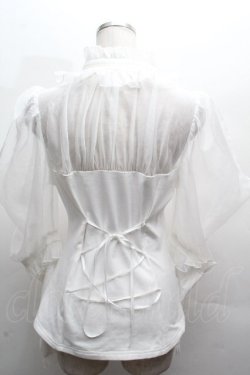 画像2: Hoshibako Works / ミッドナイトスター　オフショルダーブラウス  白 S-26-04-05-026-LO-BL-HR-ZS