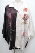 AXES-X / 弁慶&牛若丸着物袖シャツ  黒ｘオフ S-26-04-06-038-LO-BL-AS-ZS