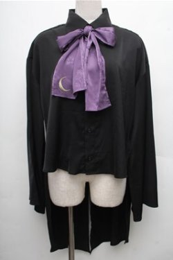 画像1: AXES-X / あしひきの山鳥の尾シャツ  黒ｘ紫 S-26-04-06-041-LO-BL-AS-ZS