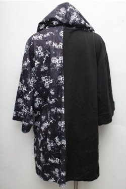 画像2: NieR Clothing / 転写パーカー  黒 S-26-04-06-042-PU-TO-AS-ZS