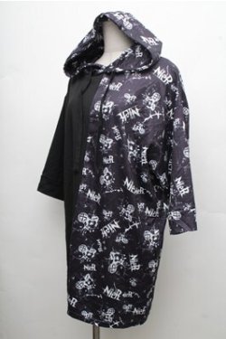 画像3: NieR Clothing / 転写パーカー  黒 S-26-04-06-042-PU-TO-AS-ZS